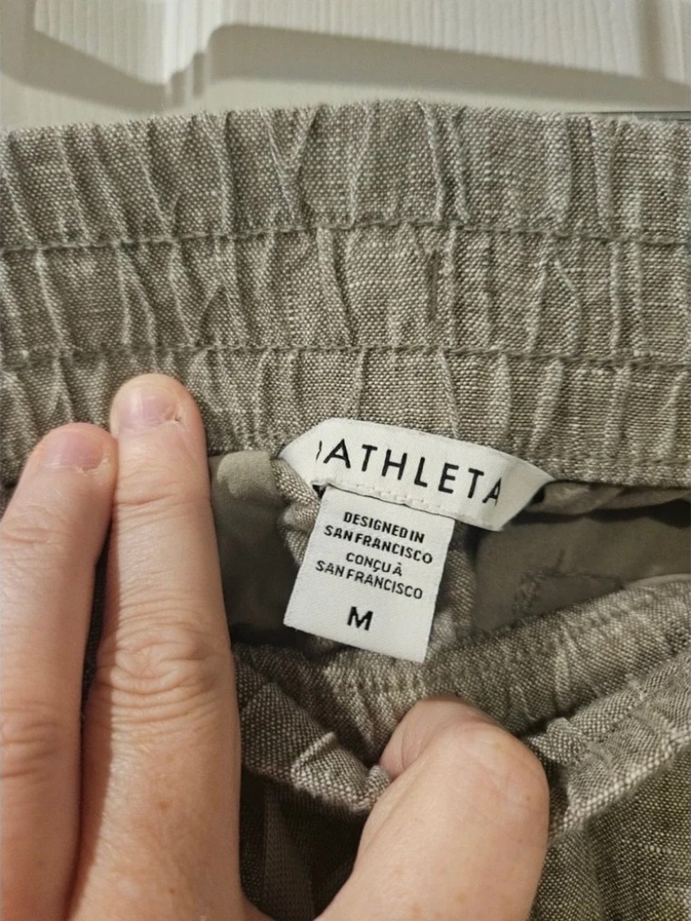 Athleta Retreat Linen High Rise Ankle Pants Women's Medium - Picture 4 of 8
